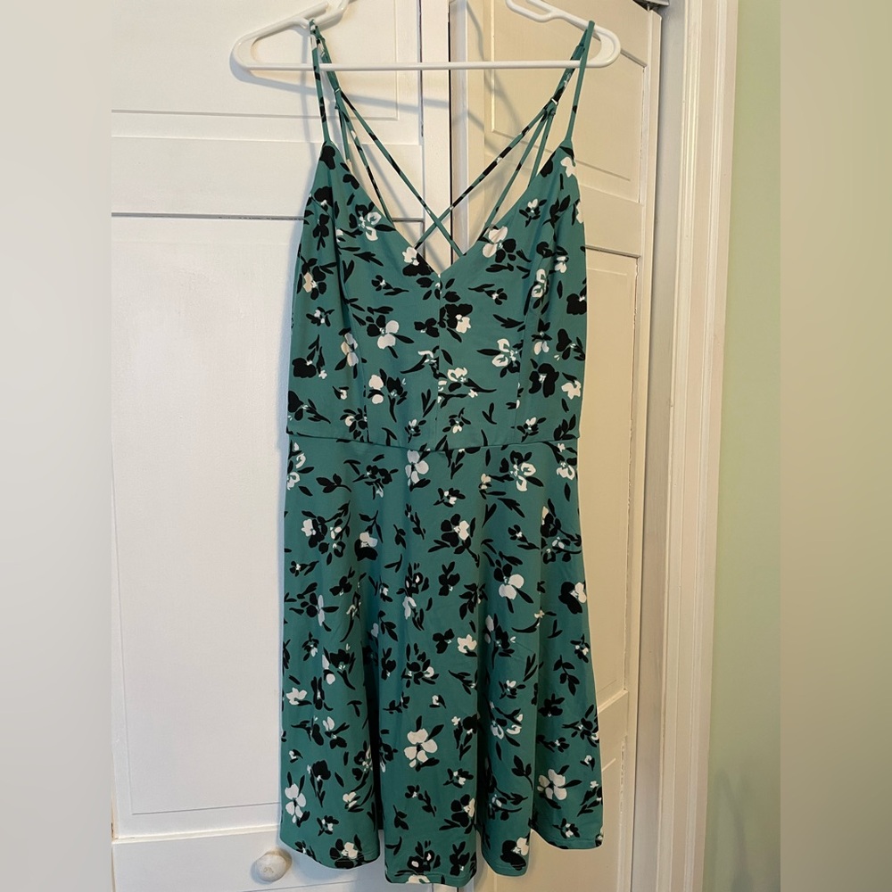 Floral Green Dress